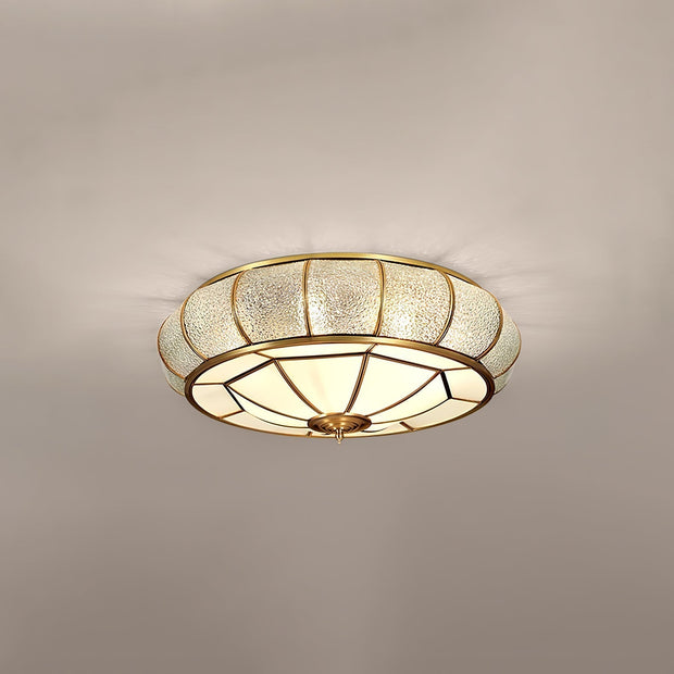 Round and elegant textured glass LED ceiling light – Perfectly modern for your bedroom and living room