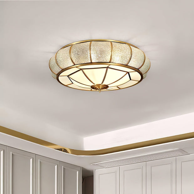 Round and elegant textured glass LED ceiling light – Perfectly modern for your bedroom and living room