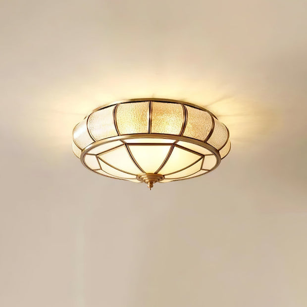 Round and elegant textured glass LED ceiling light – Perfectly modern for your bedroom and living room