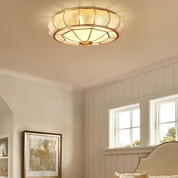 Round and elegant textured glass LED ceiling light – Perfectly modern for your bedroom and living room