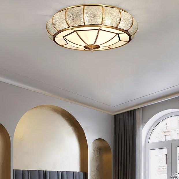Round and elegant textured glass LED ceiling light – Perfectly modern for your bedroom and living room