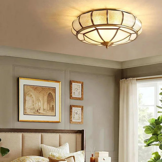 Round and elegant textured glass LED ceiling light – Perfectly modern for your bedroom and living room