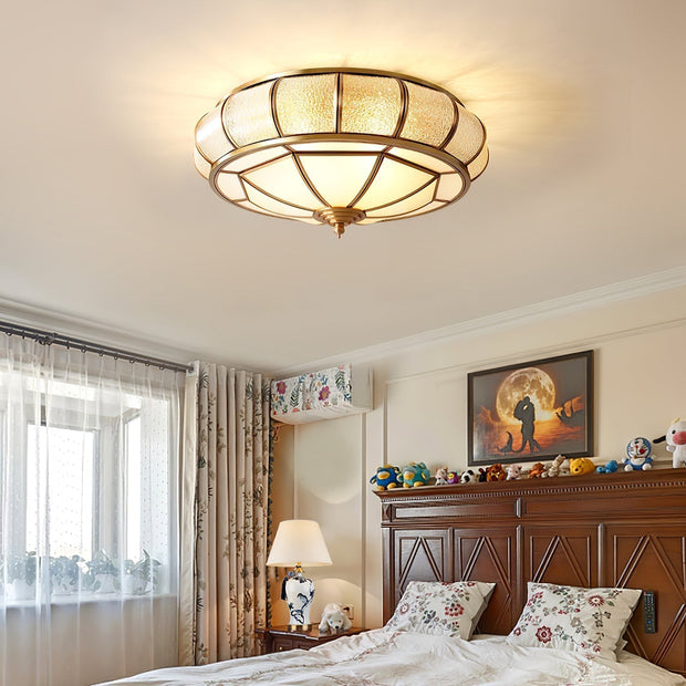 Round and elegant textured glass LED ceiling light – Perfectly modern for your bedroom and living room