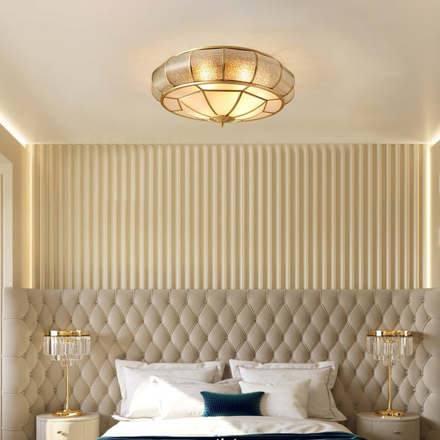 Round and elegant textured glass LED ceiling light – Perfectly modern for your bedroom and living room