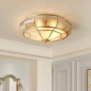 Round and elegant textured glass LED ceiling light – Perfectly modern for your bedroom and living room
