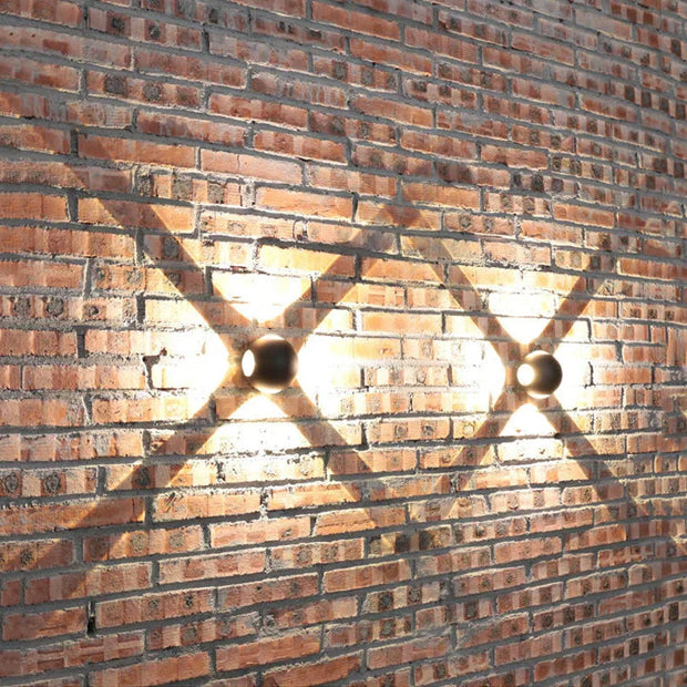 Elegant aluminum LED wall light - Contemporary spherical design with IP65 waterproof protection