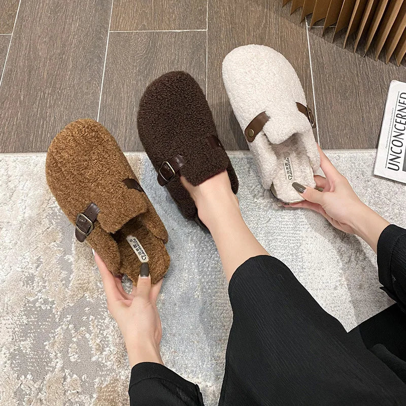 Chaussons en peau de mouton luxueux et douillets – Parfaitement chauds et confortables pour l'hiver !