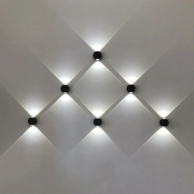 Elegant aluminum LED wall light - Contemporary spherical design with IP65 waterproof protection