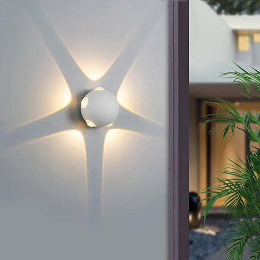 Applique LED en aluminium élégante - Design sphérique contemporain avec protection étanche IP65