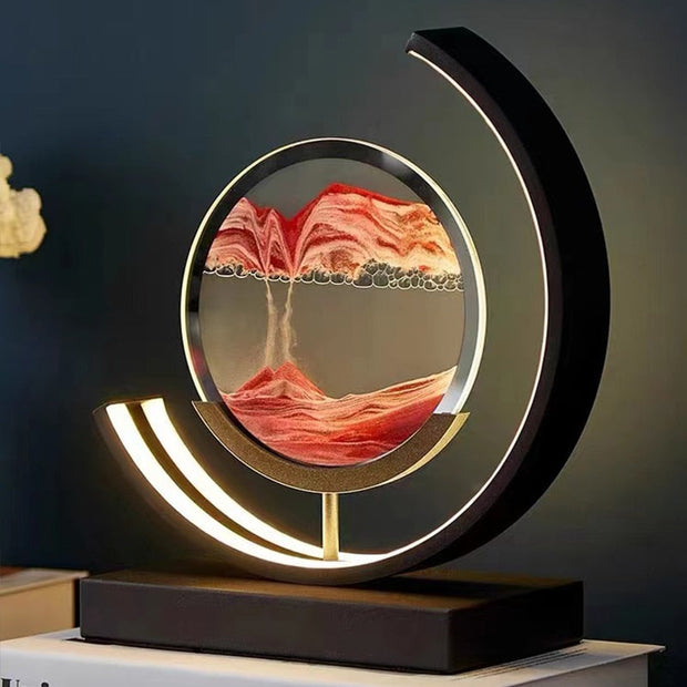 Enchanting 3D Sand LED Table Lamp - Breathtaking Natural Ambiance