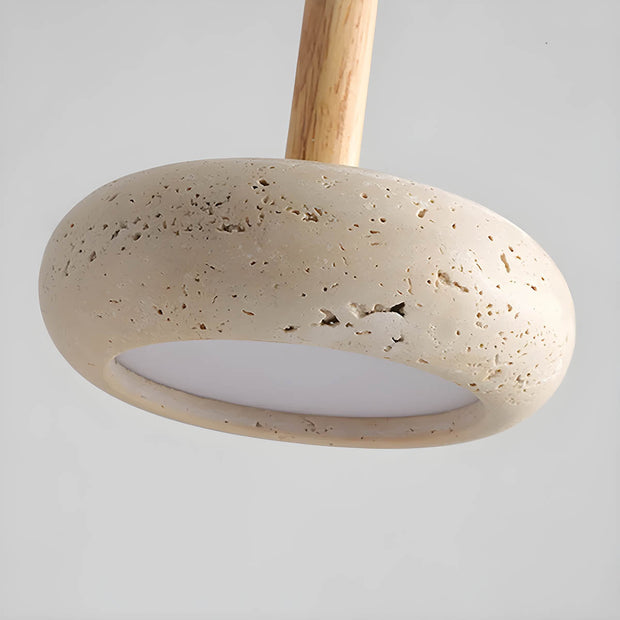 Travertine Pendant Light Osho – Exquisite Natural Stone Design Enhanced by Elegant LED Lighting