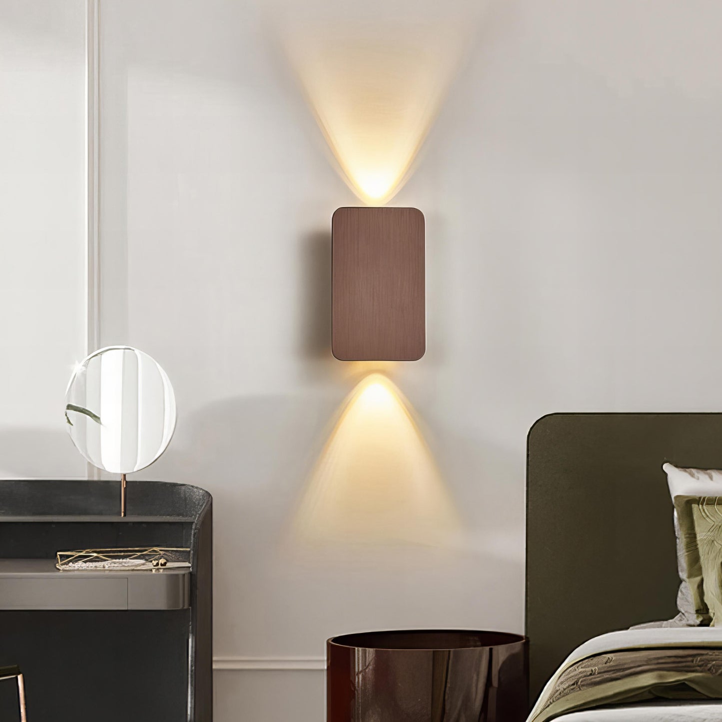 Elegant rektangulär vägglampa Koda - justerbar LED samtida i chic aluminium