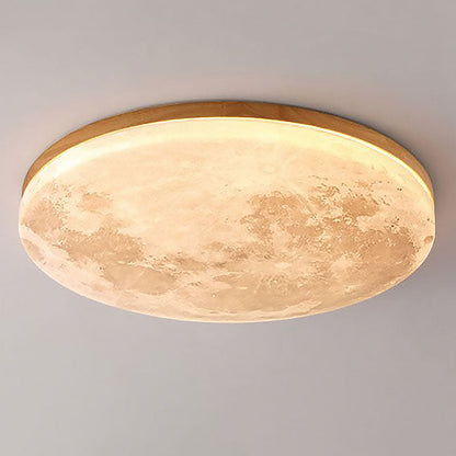 Plafonnier LED Minimaliste Élégant en Forme de Lune – Élégance Contemporaine en Bois et Acrylique