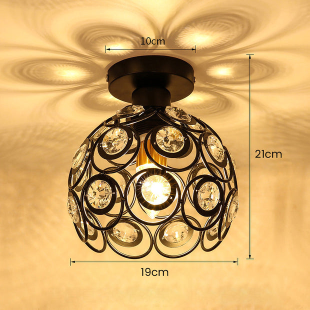 Luxurious gold hallway chandelier – elegant crystal and gold chandelier to enhance your decor