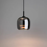 Sleek Nordic Black Glass Pendant - Modern and Stylish Elegance with LED Lighting