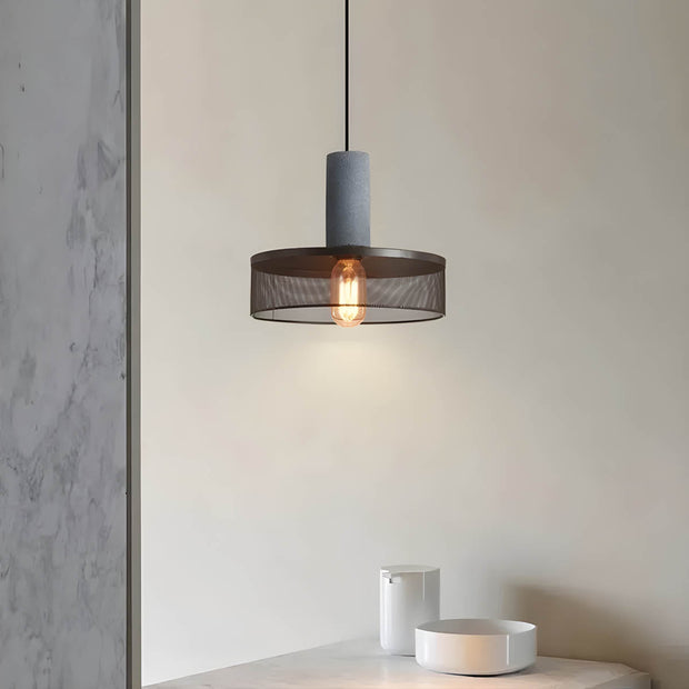 Sleek Shane Industrial Suspension – Contemporary Elegance in Concrete and Iron