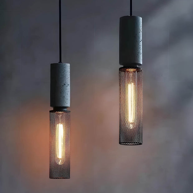 Sleek Shane Industrial Suspension – Contemporary Elegance in Concrete and Iron