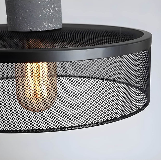 Sleek Shane Industrial Suspension – Contemporary Elegance in Concrete and Iron