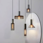 Sleek Shane Industrial Suspension – Contemporary Elegance in Concrete and Iron