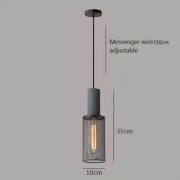 Sleek Shane Industrial Suspension – Contemporary Elegance in Concrete and Iron