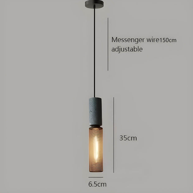 Sleek Shane Industrial Suspension – Contemporary Elegance in Concrete and Iron