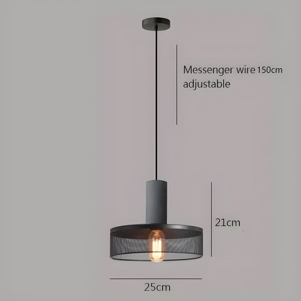 Sleek Shane Industrial Suspension – Contemporary Elegance in Concrete and Iron