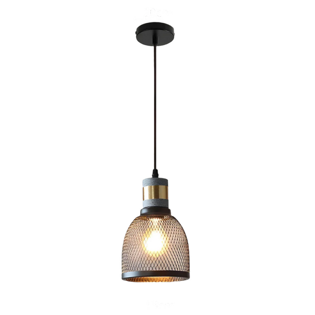 Sleek Shane Industrial Suspension – Contemporary Elegance in Concrete and Iron