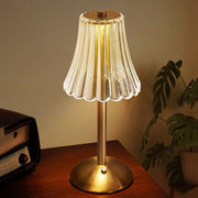 Elegant gold crystal LED table lamp - Touch control, wireless, and stylish design