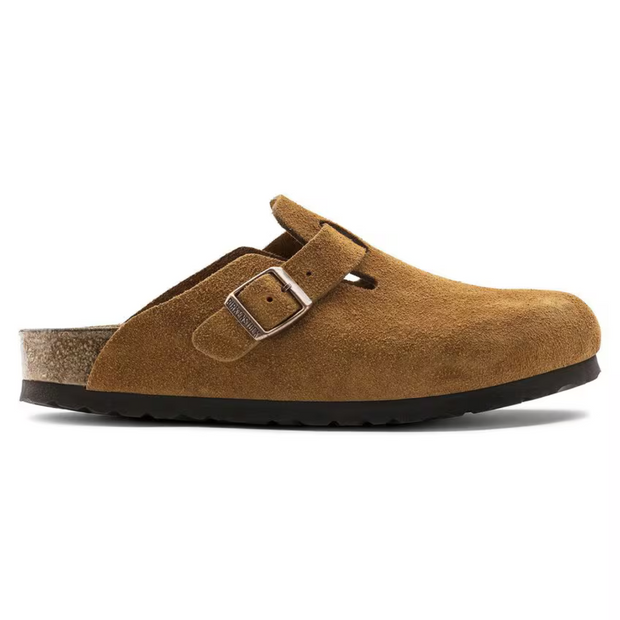 Anatomical and Comfortable Taupe Velvet Clogs for an Elegant Style