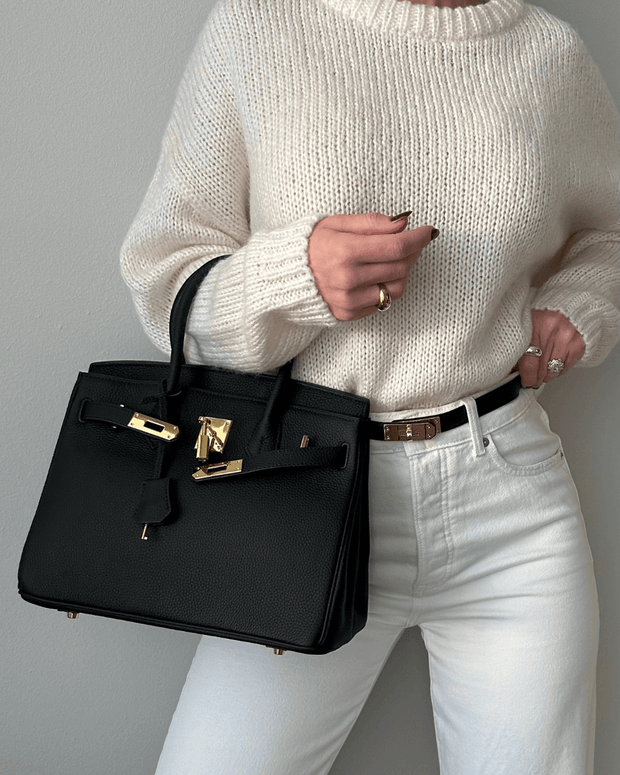 Elegant and Spacious Women's Leather Handbag - Practical Design and Organized Interior, Beige and Orange Color
