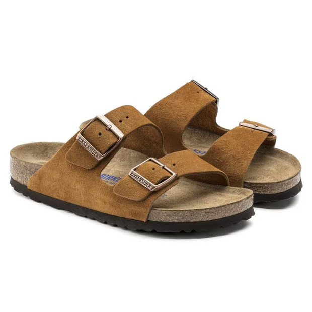 Sandales Femme Arizona en Suède avec Semelle Ergonomique et Boucles Ajustables – Confort et Style Décontracté