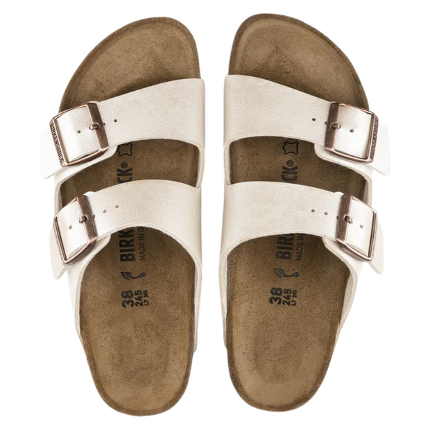 Sandales Unisex Birko-Flor® Élégantes en Blanc Perlé - Confort Quotidien et Style Indémodable