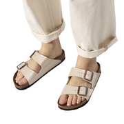 Sandales Unisex Birko-Flor® Élégantes en Blanc Perlé - Confort Quotidien et Style Indémodable