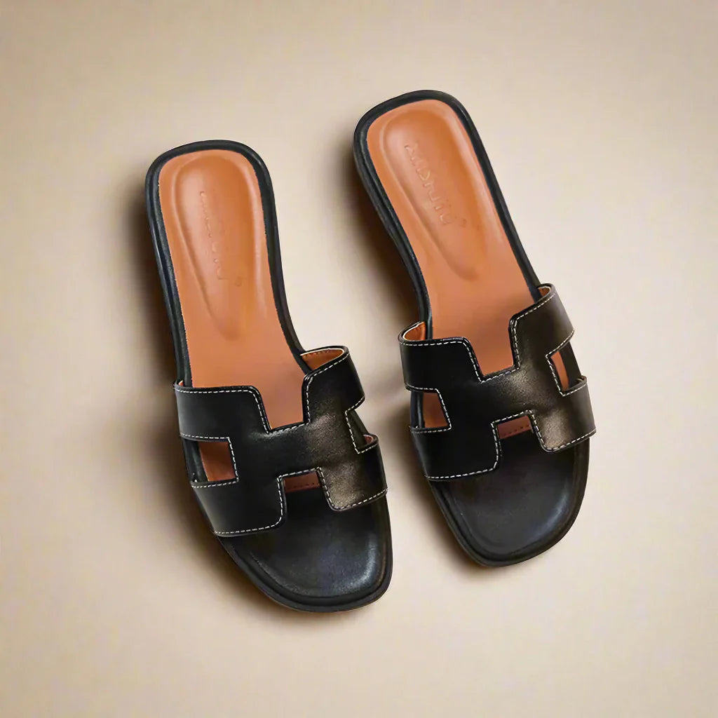 Sandales Femme Élégantes en Cuir PU - Mules d'Été Confortables et Chic