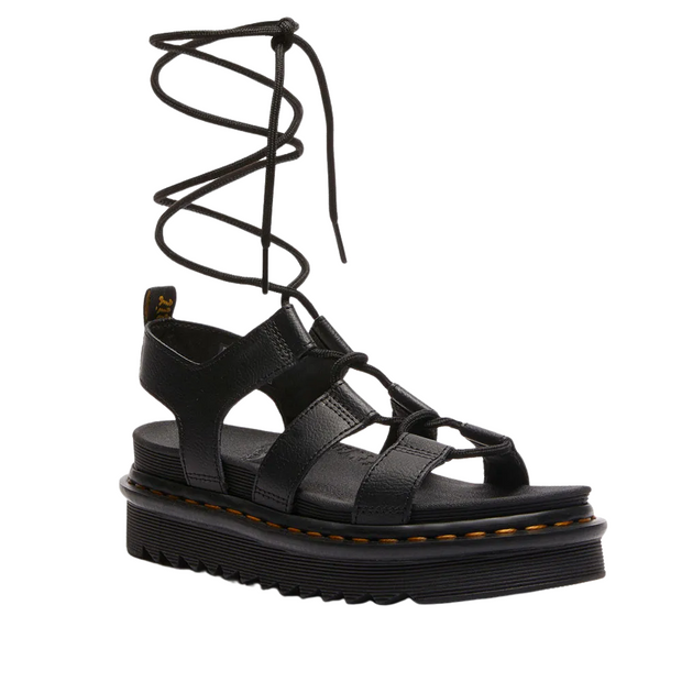 Sandales Unisex Gladiateur en Cuir Noir avec Semelles Épaisses – Confort et Style Moderne