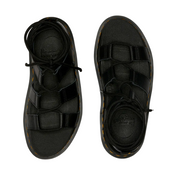 Sandales Unisex Gladiateur en Cuir Noir avec Semelles Épaisses – Confort et Style Moderne