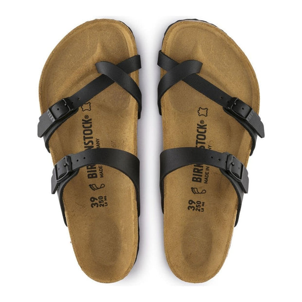 Sandales Unisex Mayari en Birko-Flor Noir avec Motif Floral – Confort Optimal et Élégance au Quotidien