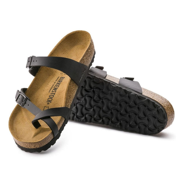 Sandales Unisex Mayari en Birko-Flor Noir avec Motif Floral – Confort Optimal et Élégance au Quotidien