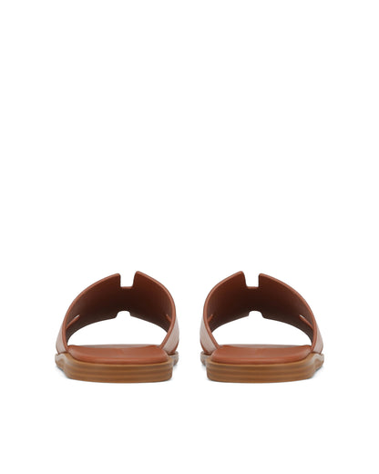 Sandales Unisex en Cuir Caramel avec Semelle Légère et Confort Optimal – Sandale à Enfiler Polyvalente