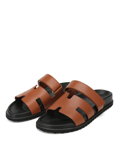 Sandales Unisex en Cuir LUKE avec Sangle Ajustable et Semelle Moulée – Confort et Élégance pour Été