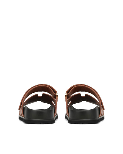 Sandales Unisex en Cuir LUKE avec Sangle Ajustable et Semelle Moulée – Confort et Élégance pour Été