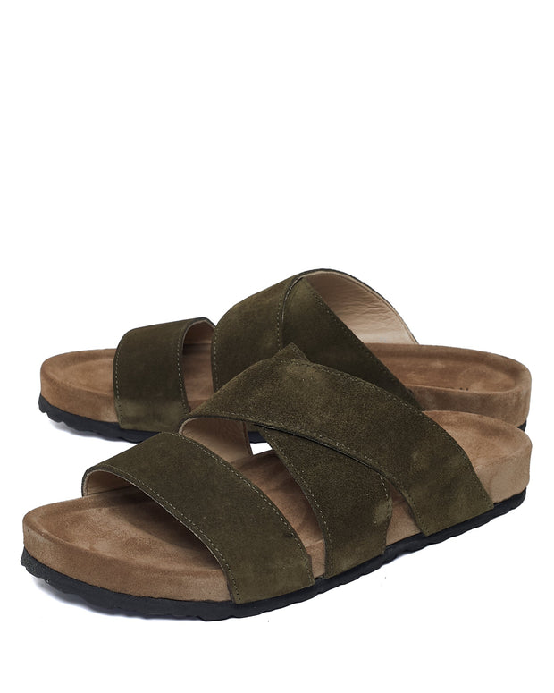 Sandales Unisex en Cuir Suédé - Élégantes et Confortables pour l'Été - Semelle en Caoutchouc Durable