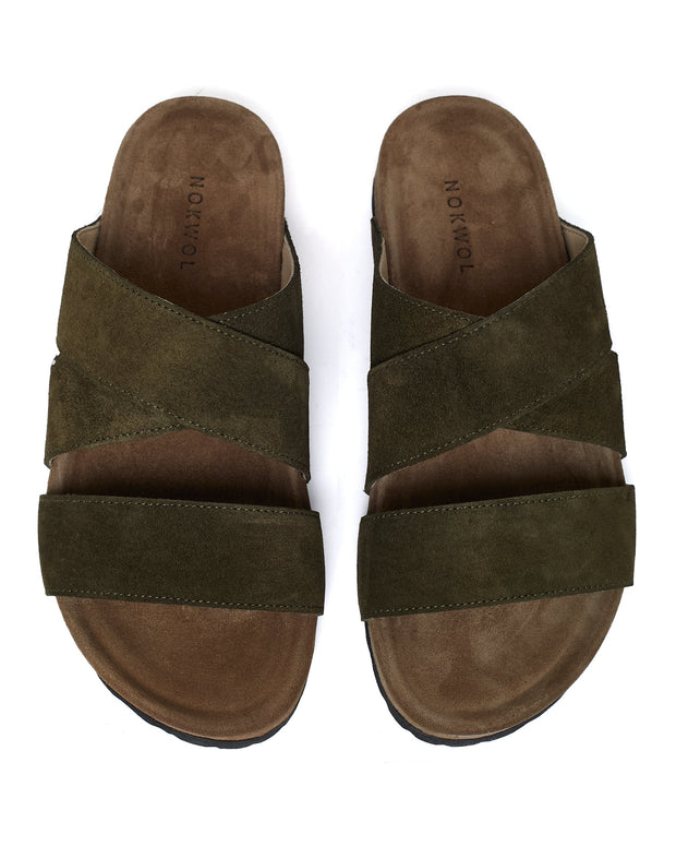 Sandales Unisex en Cuir Suédé - Élégantes et Confortables pour l'Été - Semelle en Caoutchouc Durable