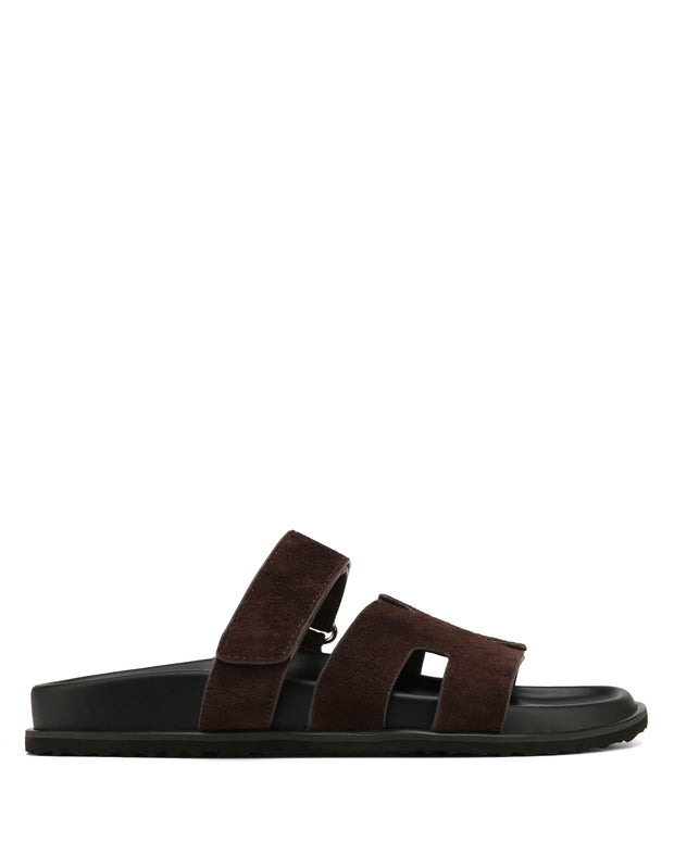 Sandales Unisex en Cuir Véritable avec Sangle Réglable et Semelle Moulée - Marron, Chaussures d'Été Confortables