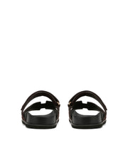 Sandales Unisex en Cuir Véritable avec Sangle Réglable et Semelle Moulée - Marron, Chaussures d'Été Confortables