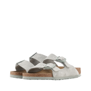 Sandales Unisex en Suède Arizona Couleur Pure Sage avec Semelle en Liège - Confort et Élégance