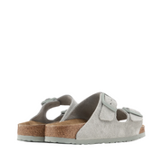 Sandales Unisex en Suède Arizona Couleur Pure Sage avec Semelle en Liège - Confort et Élégance