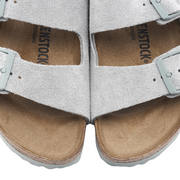 Sandales Unisex en Suède Arizona Couleur Pure Sage avec Semelle en Liège - Confort et Élégance