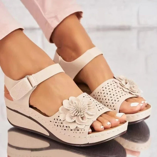 Sandales Orthopédiques Femme Nicolette – Confort, Élégance et Support Rembourré, Cuir et Simili Cuir, Tailles 36 à 41