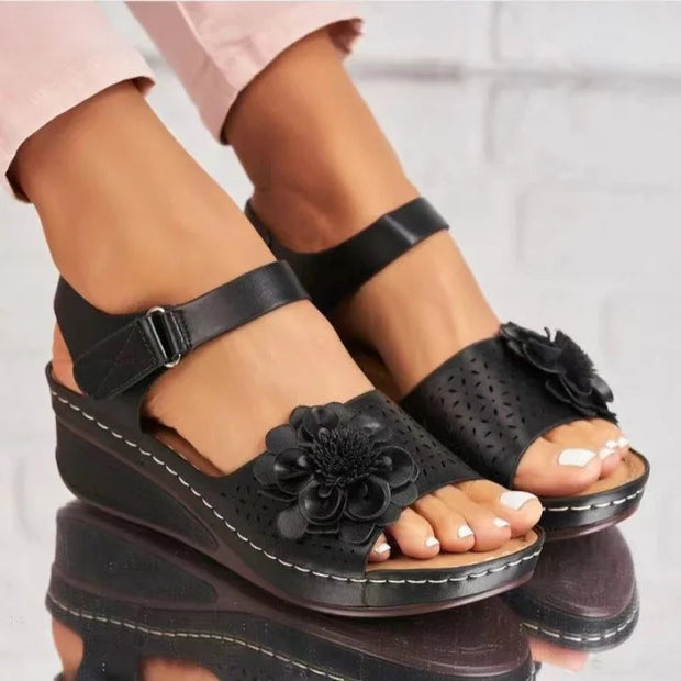 Sandales Orthopédiques Femme Nicolette – Confort, Élégance et Support Rembourré, Cuir et Simili Cuir, Tailles 36 à 41